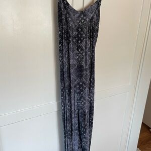 Free People Black Navy and Gray Patterned Jumpsuit Romper